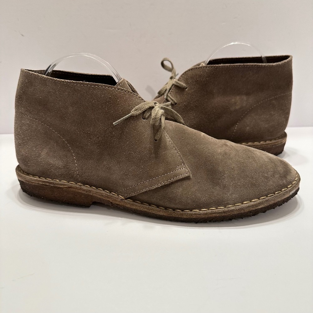J.Crew MacAlister Mens 10.5 Tan Suede Desert Chukka Boots Made in Italy 79438